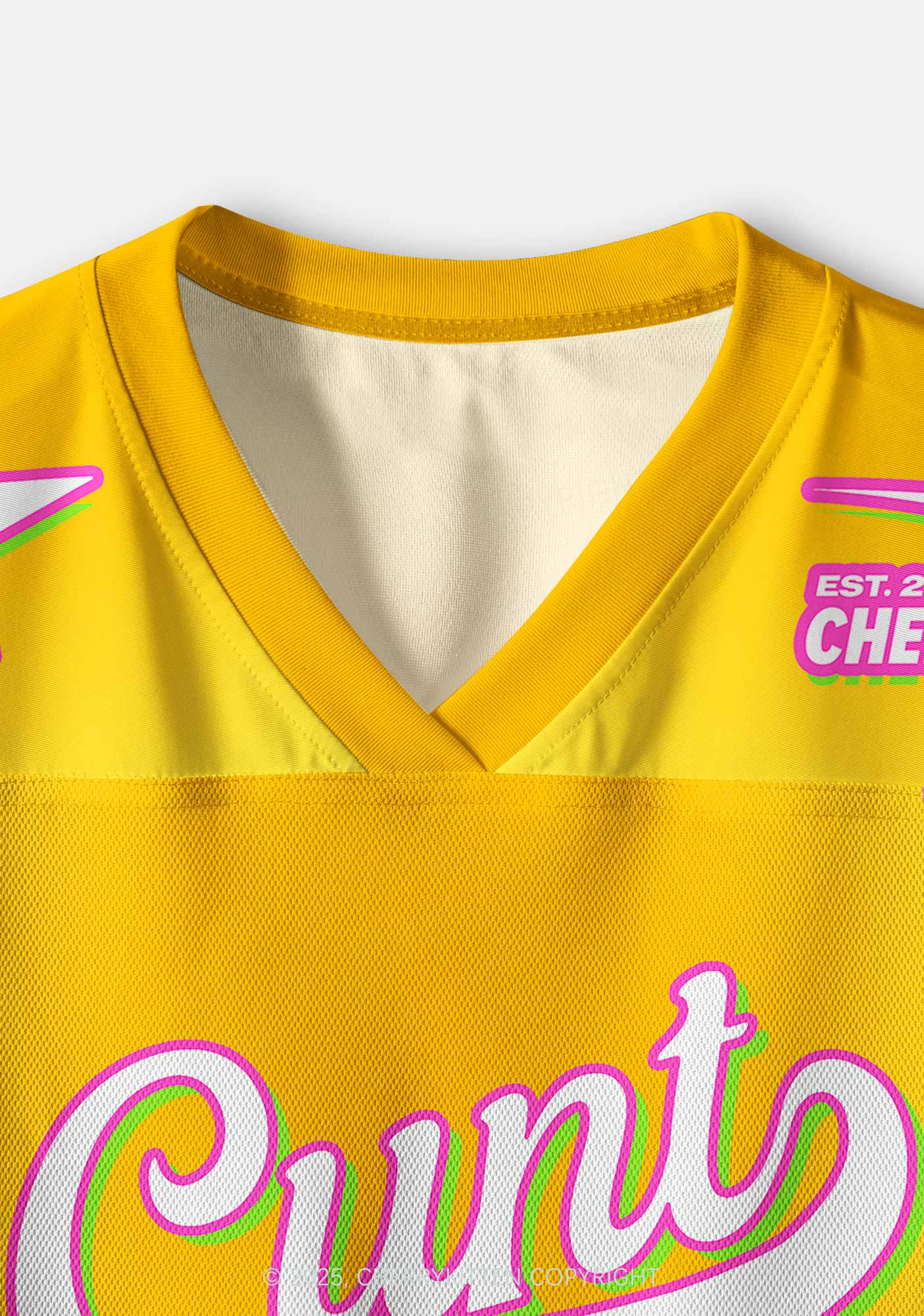 Custom Sunny Yellow Cxxt Star Y2K Crop Sport Jersey Shirts Cherrykitten
