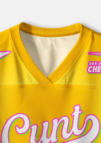 Custom Sunny Yellow Cxxt Star Y2K Crop Sport Jersey Shirts Cherrykitten