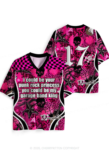 Punk Rock Princess Y2K Sport Jersey Shirts Cherrykitten