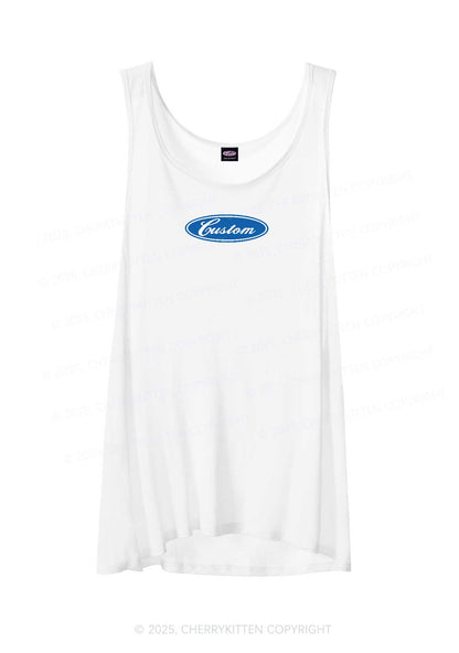 Oval Custom Text Y2K Sheer Boyfriend Tank Cherrykitten