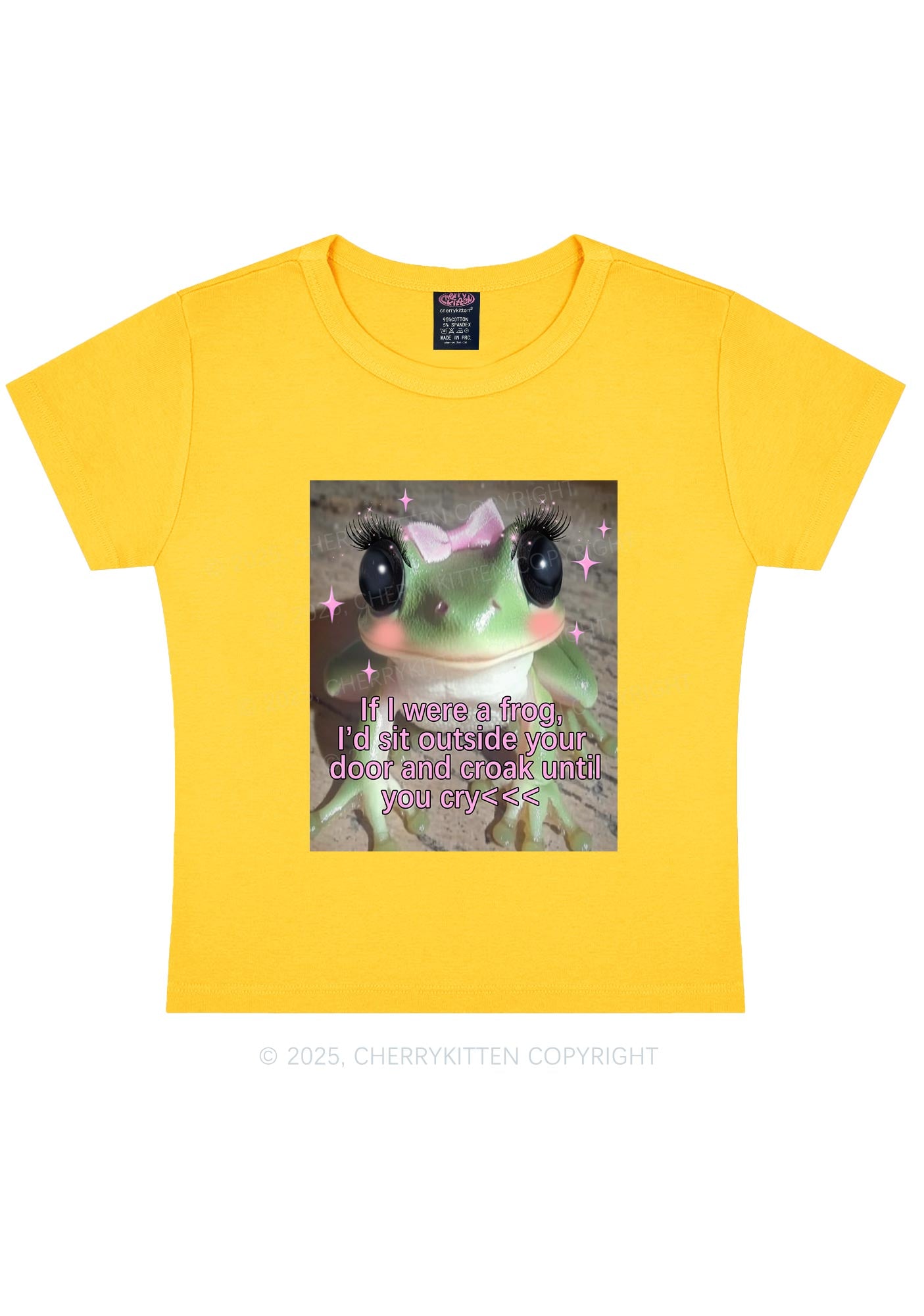 If I Were Frog Y2K Baby Tee Cherrykitten