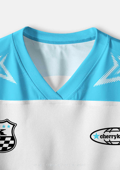 Custom Blue Rizz Em Tism Y2K Crop Sport Jersey Shirts Cherrykitten