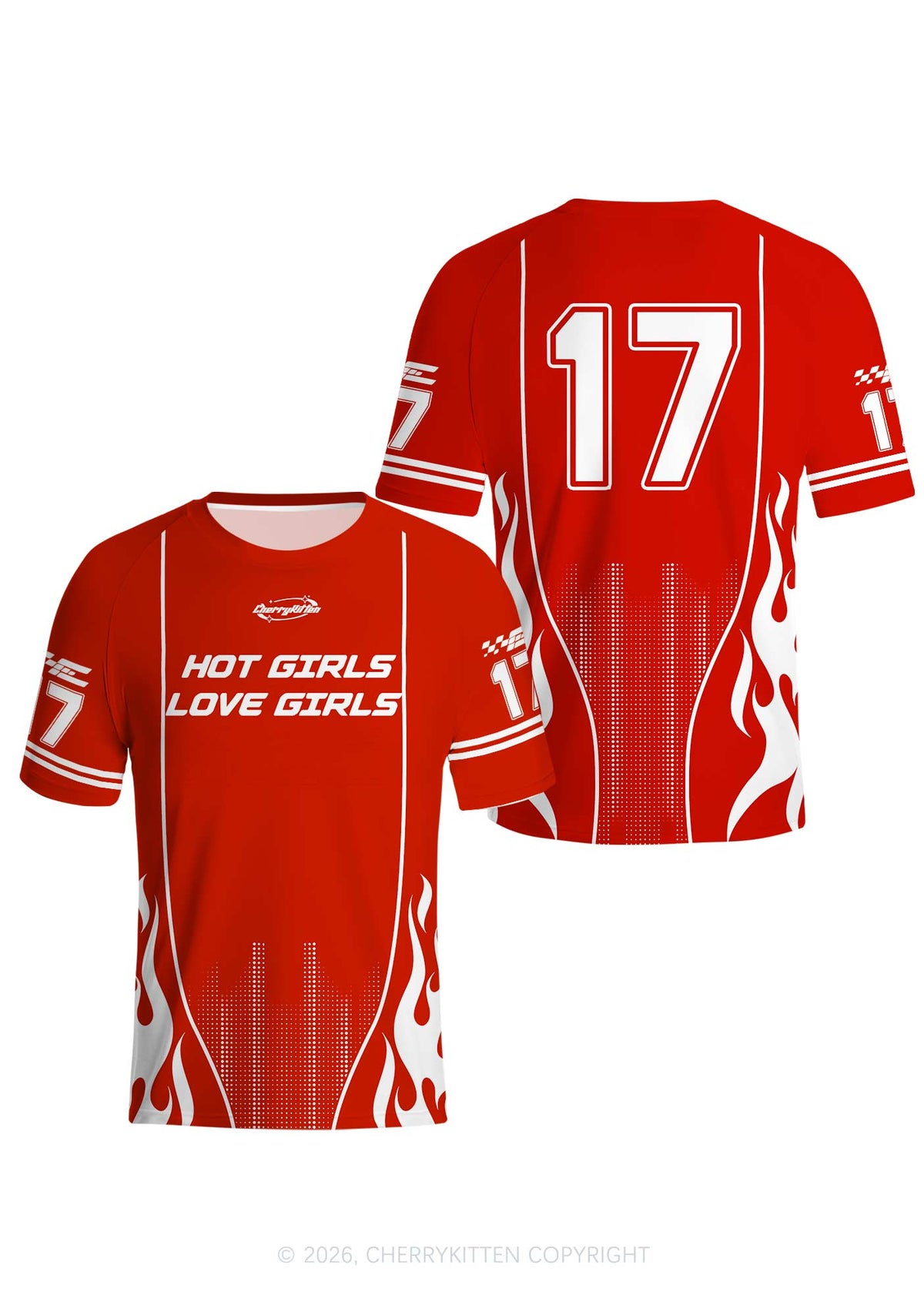 Hot Girls Love Girls Pride Y2K Football Jersey Shirts Cherrykitten