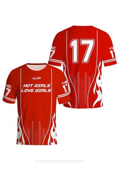 Hot Girls Love Girls Pride Y2K Football Jersey Shirts Cherrykitten
