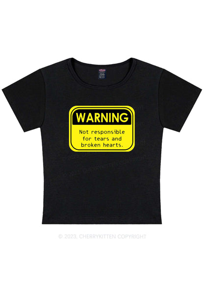 Curvy Warning Sign Y2K Baby Tee Cherrykitten