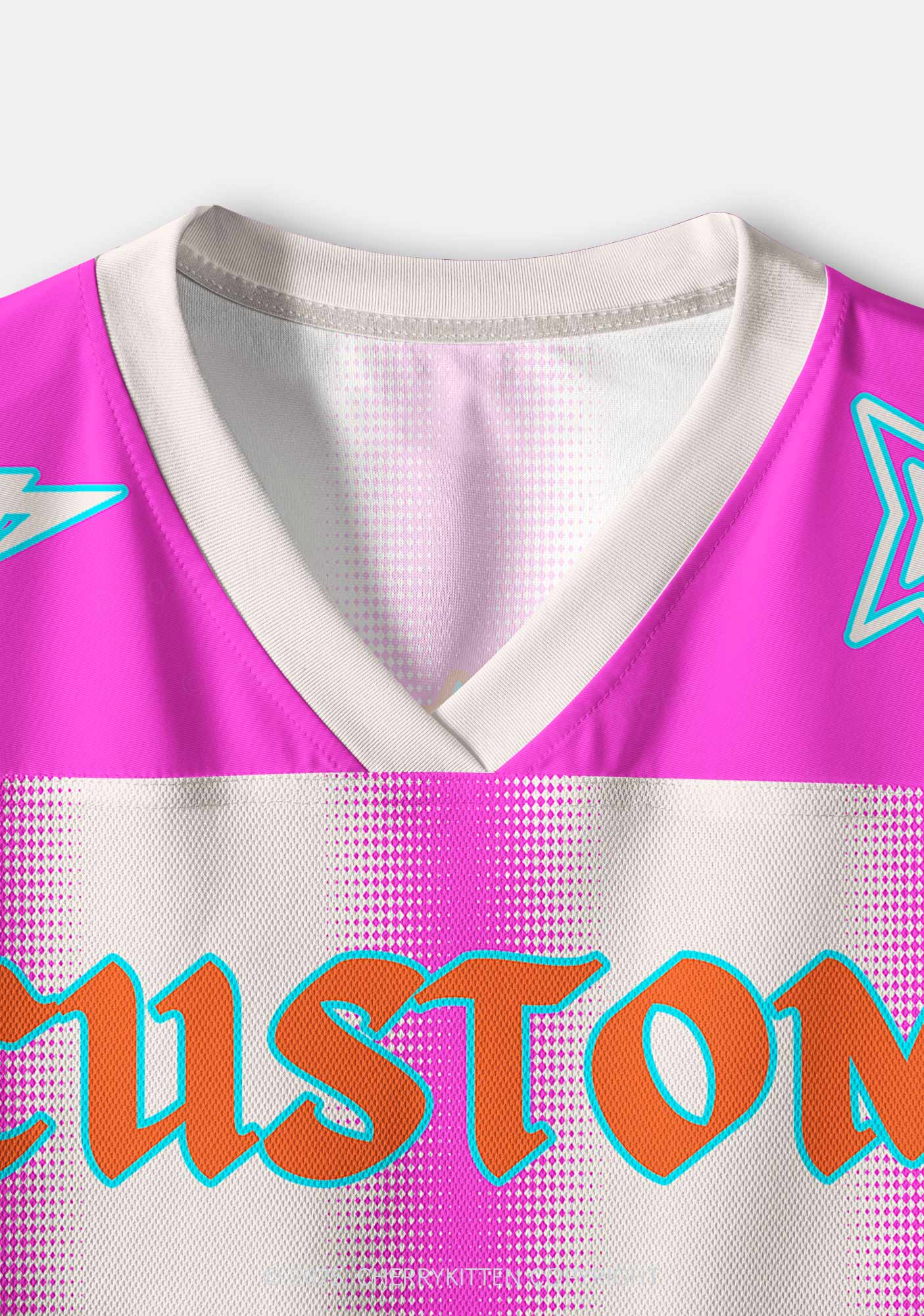 Custom Name Retro Pink Y2K Crop Sport Jersey Shirts Cherrykitten