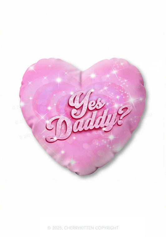 Pink Yes Daddy Valentine's Day Y2K Ugly Pillow Cherrykitten