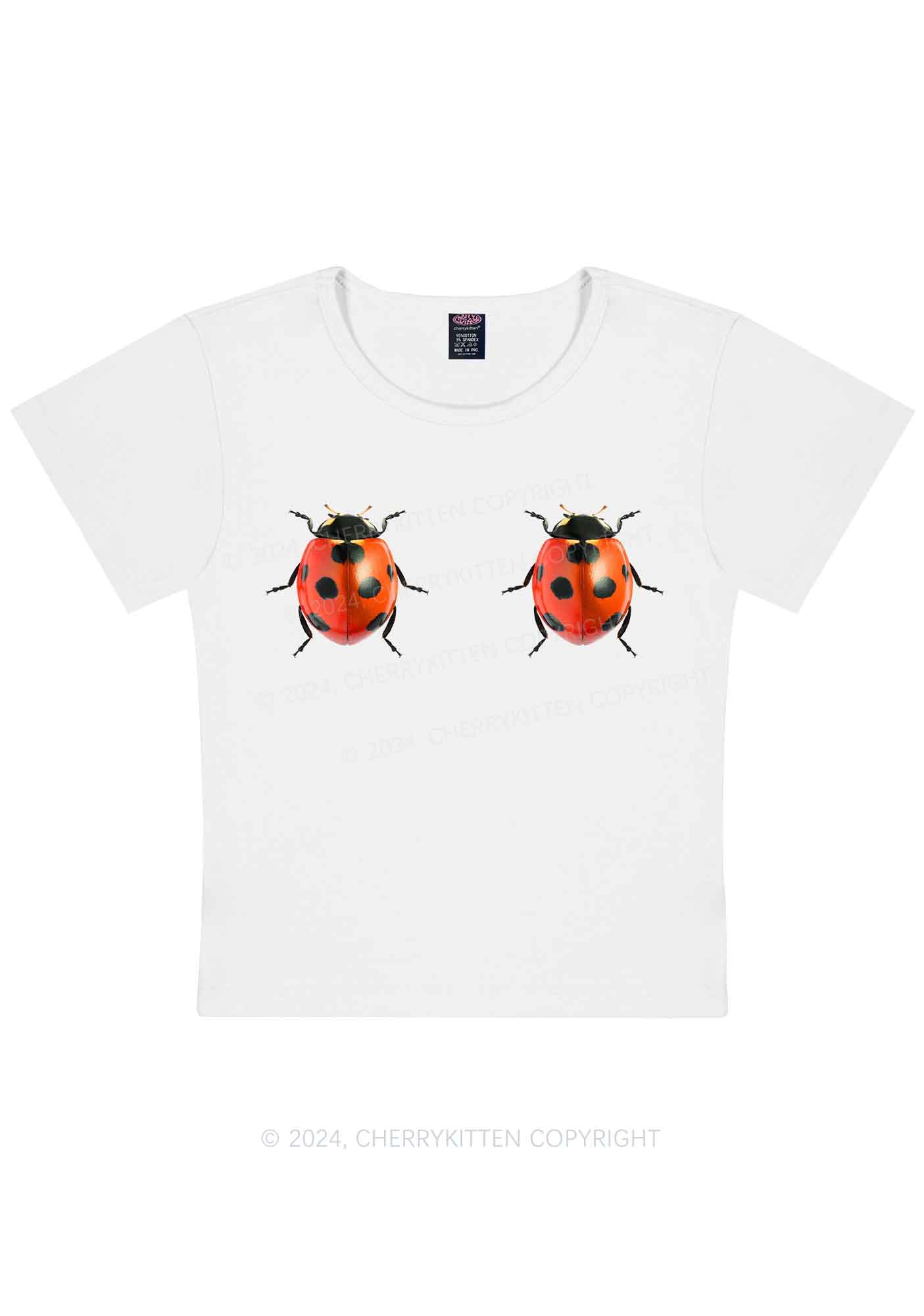 Curvy Ladybugs Y2K Baby Tee Cherrykitten