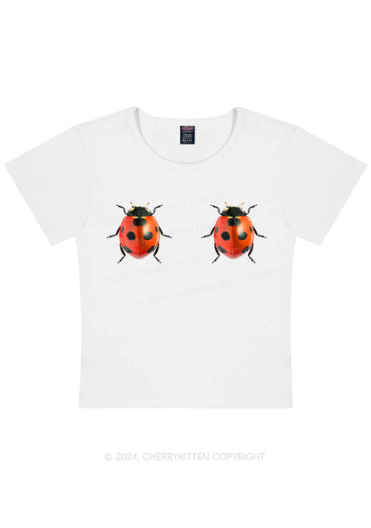 Curvy Ladybugs Y2K Baby Tee Cherrykitten