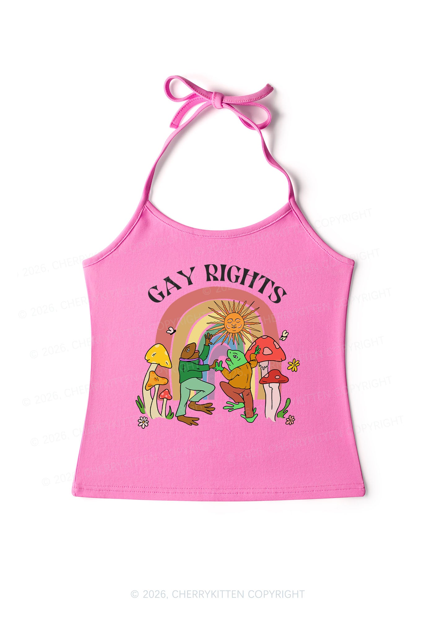 Gay Rights Pride Y2K Halter Neck Cami Cherrykitten