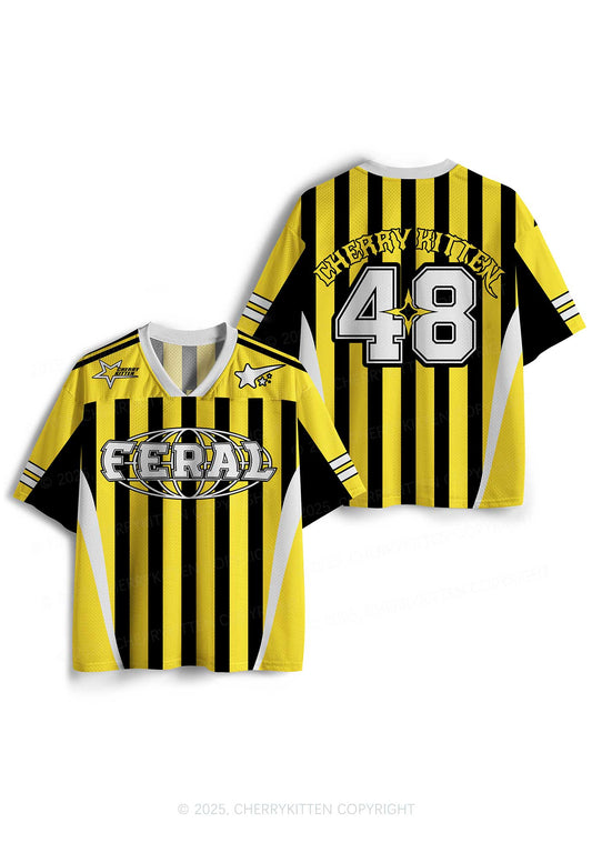 Custom Yellow Feral Y2K Sport Jersey Shirts Cherrykitten