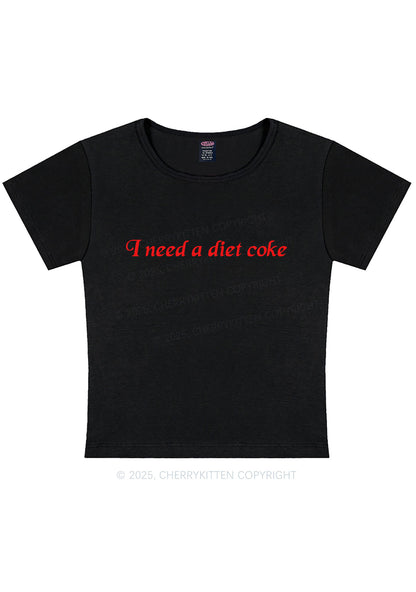 Curvy Diet Coke Y2K Baby Tee Cherrykitten