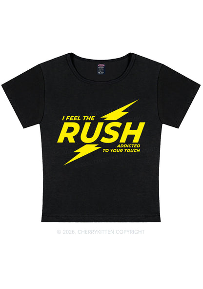 I Feel The Rush Y2K Baby Tee Cherrykitten