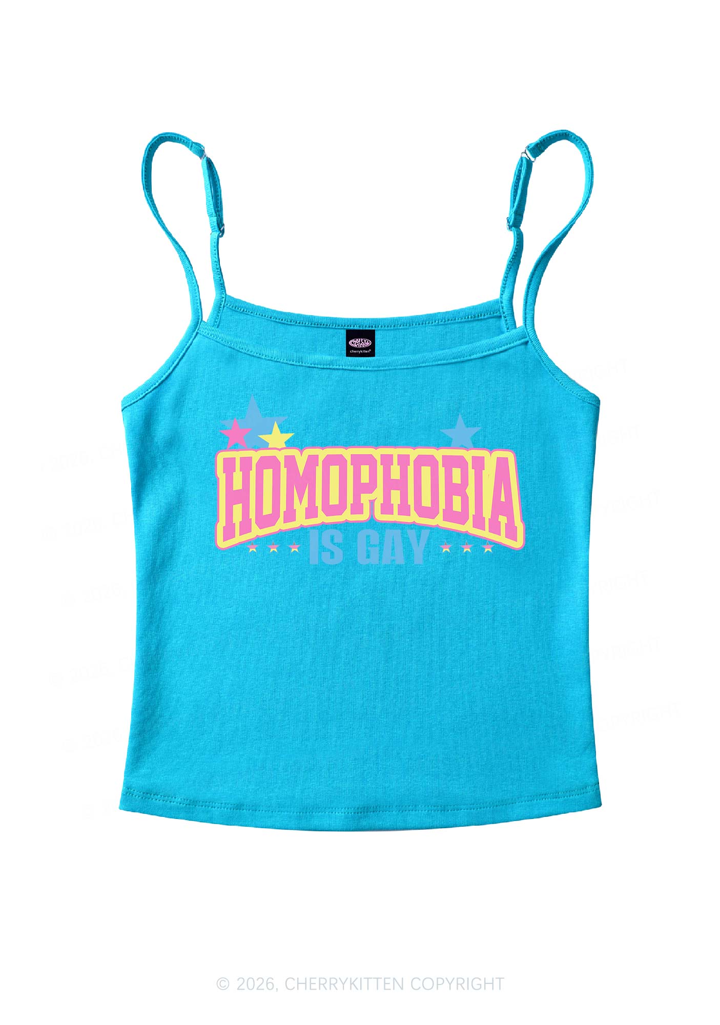 Homophobia Is Gay Pride Y2K Spaghetti Strap Cami Cherrykitten