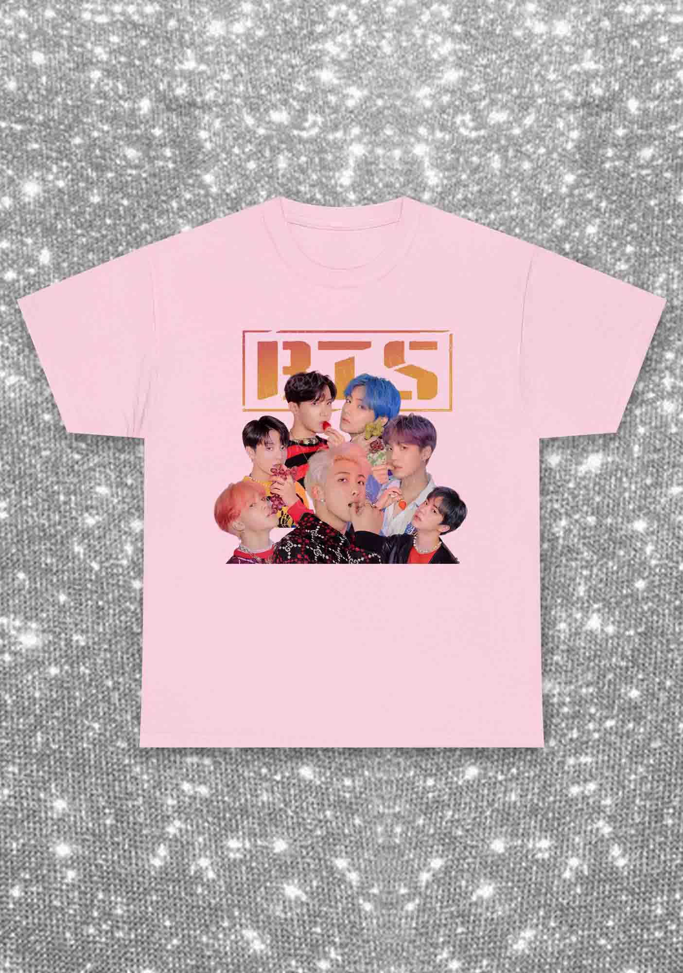 Fruit Bangtan Kpop Y2K Chunky Shirt Cherrykitten
