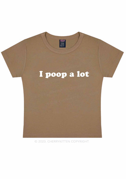 Poop A Lot Y2K Baby Tee Cherrykitten