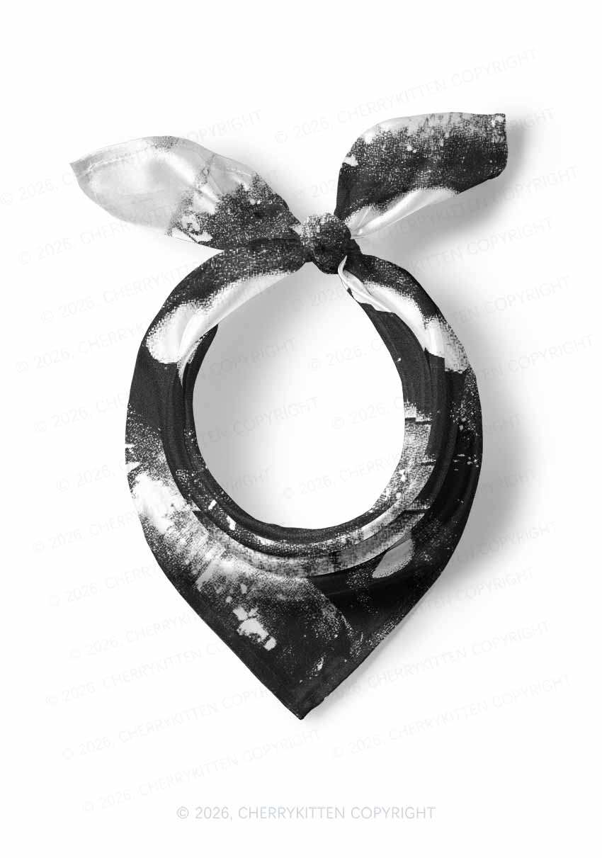 Halloween Vampire Lips Y2K Print Square Bandana Cherrykitten