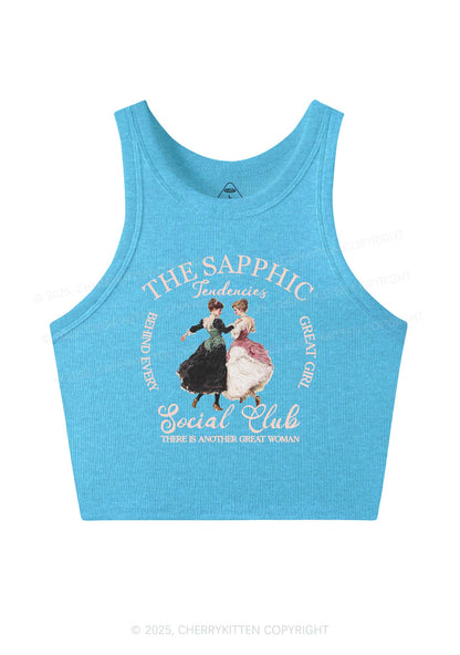 The Sapphic Pride Y2K Crop Tank Top Cherrykitten