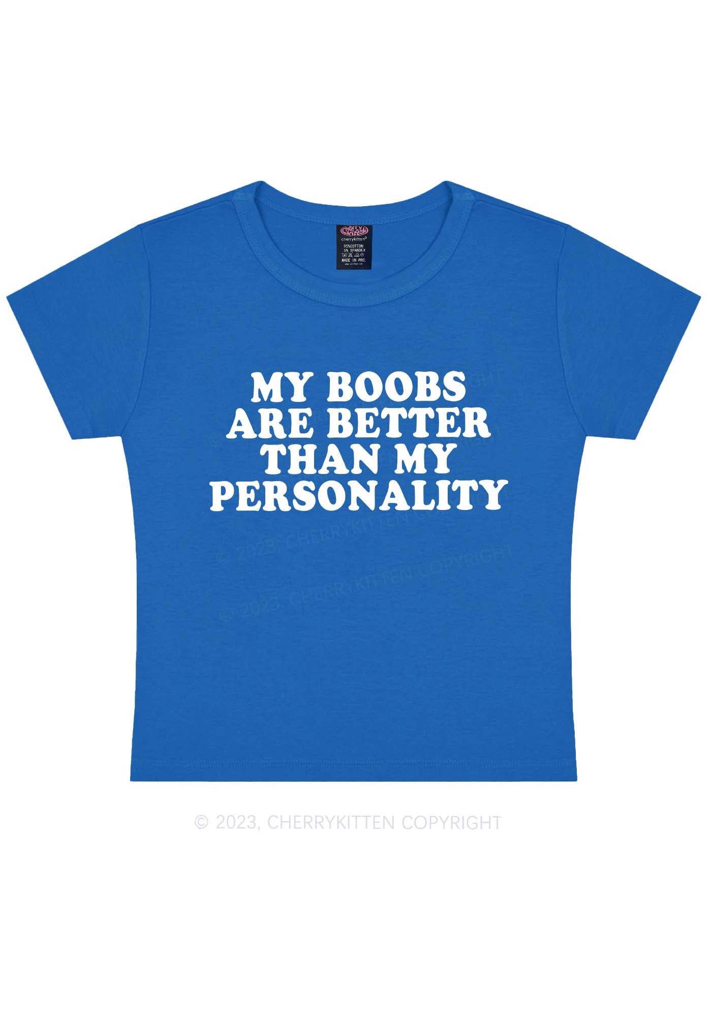 Bxxbs Better Than Personality Y2K Baby Tee Cherrykitten