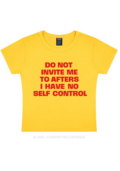 Do Not Invite Me To Afters Y2K Baby Tee Cherrykitten