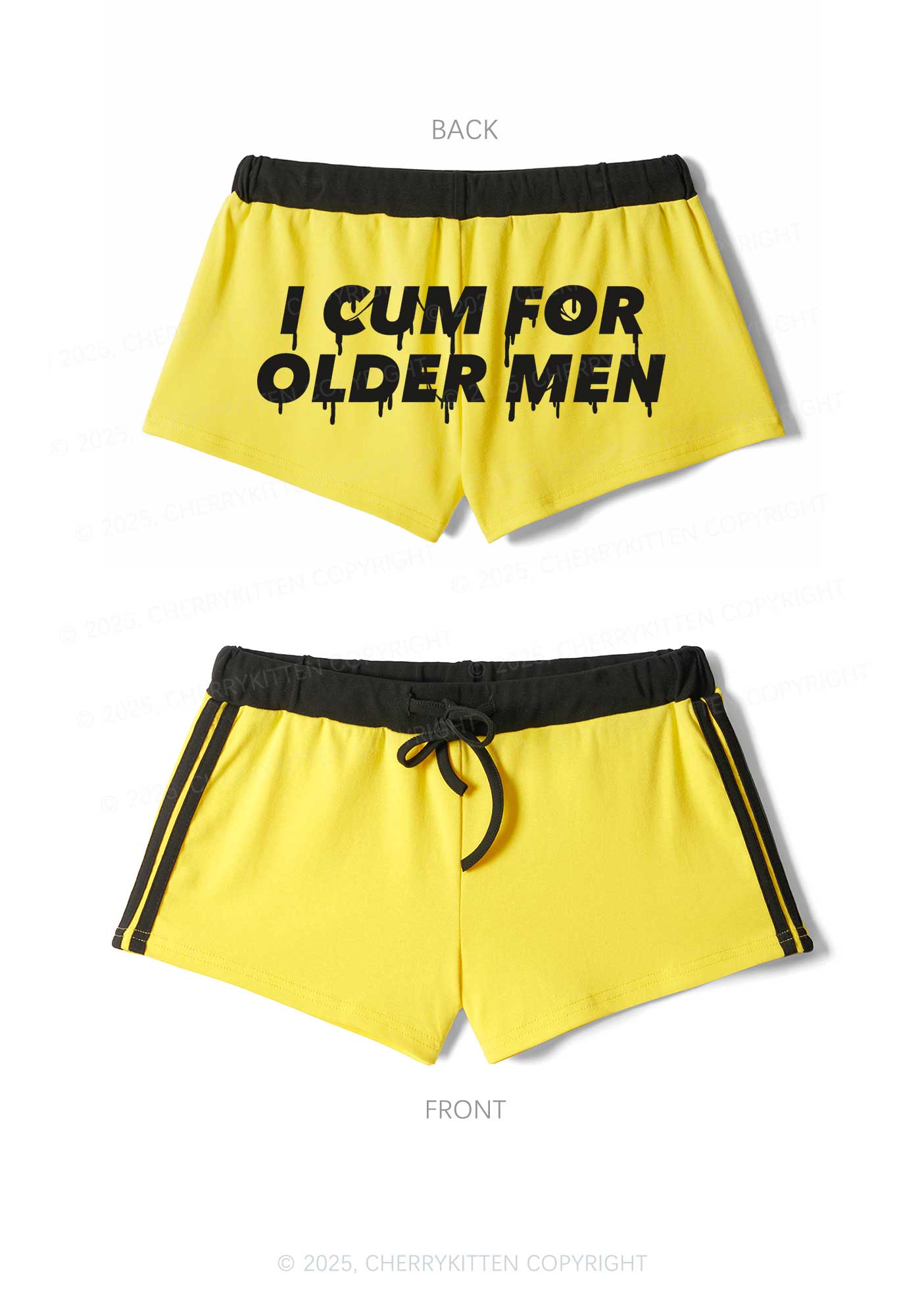Come For Older Men Y2K Drawstring Mini Shorts Cherrykitten