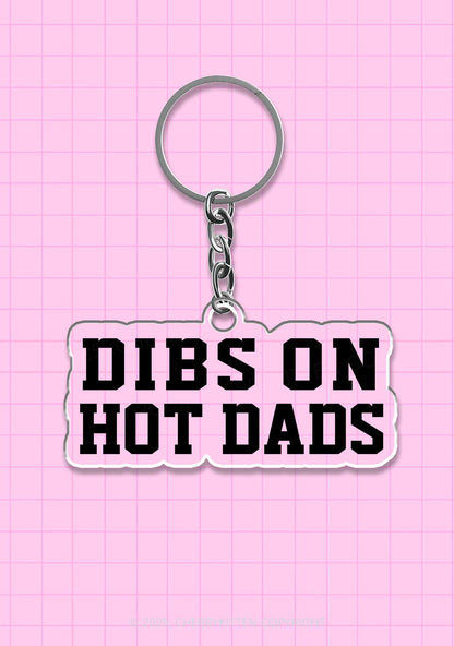 Dibs On Hot Dads 1Pc Y2K Keychain Cherrykitten