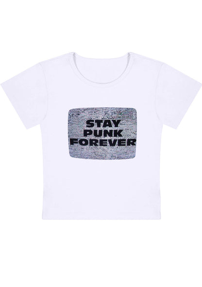 Curvy Stay Punk Forever Baby Tee