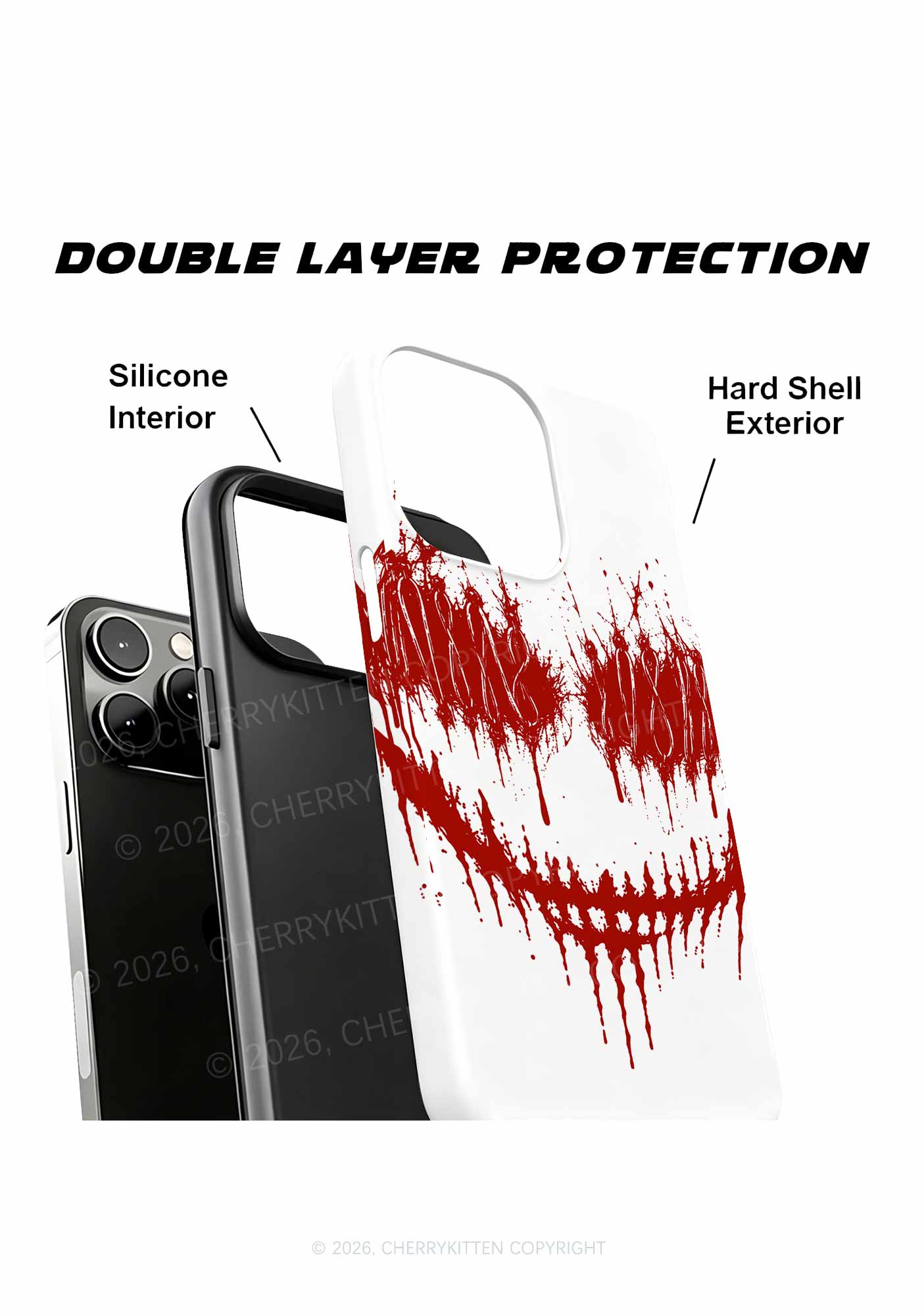 Halloween Blood Drip Face Y2K Phone Case Cherrykitten