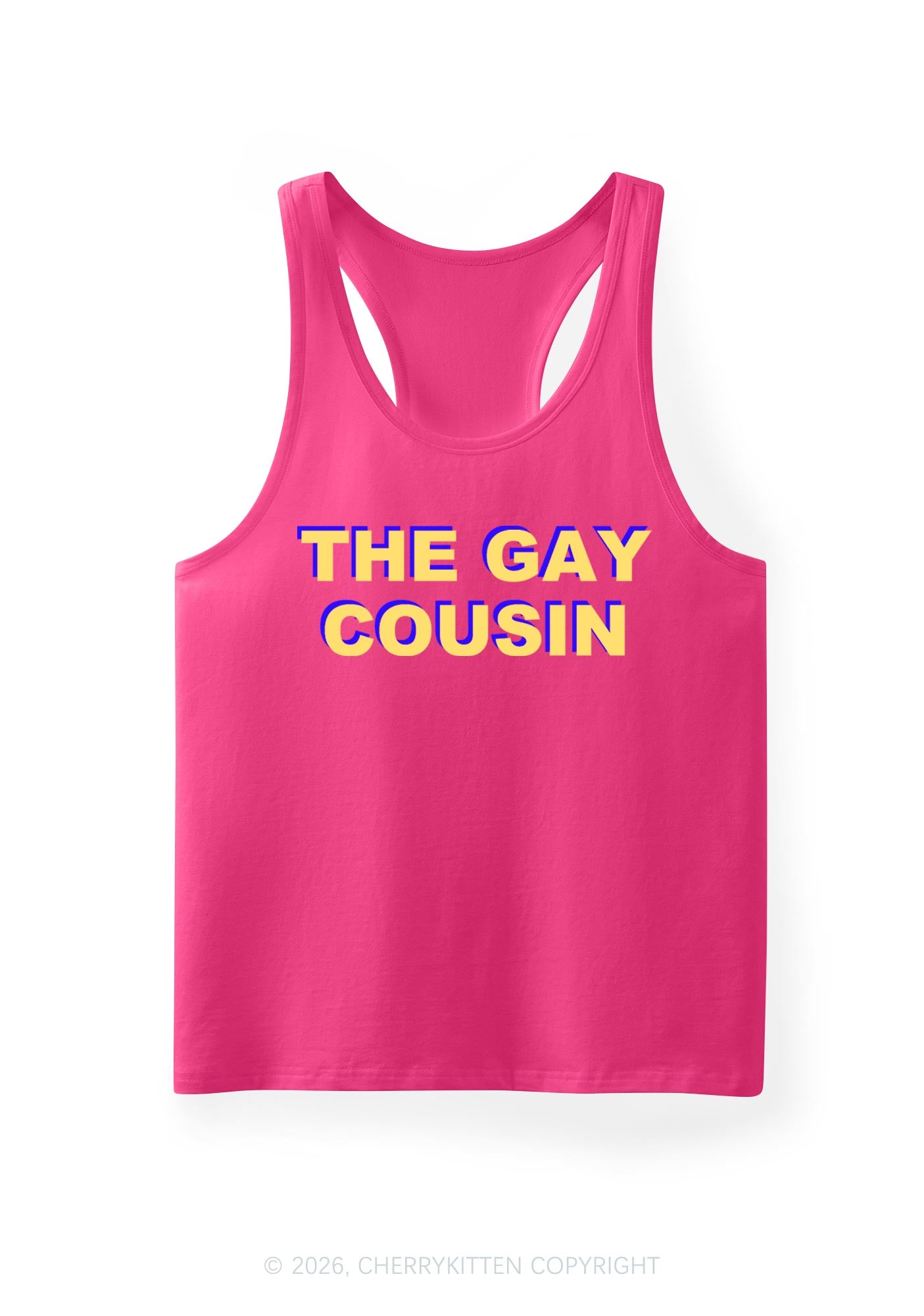 The Gay Cousin Pride Y2K Men Racerback Tank Top Cherrykitten