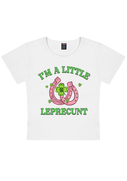 Im A Little Leprecxxt St Patricks Y2K Baby Tee Cherrykitten