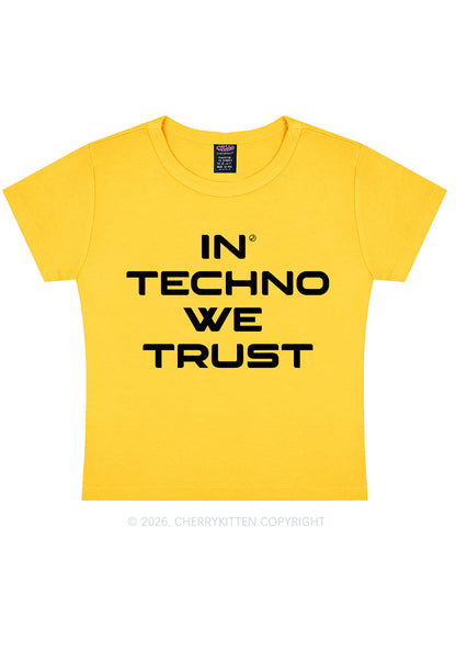 In Techno We Trust Y2K Baby Tee Cherrykitten