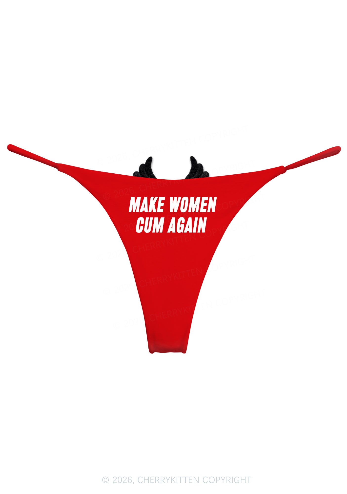 Make Women Cxm Again Y2K Goth Angel Wings Bikini String Thong Cherrykitten
