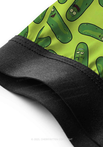 Green Pickles Y2K Print Men Boxer Briefs Cherrykitten
