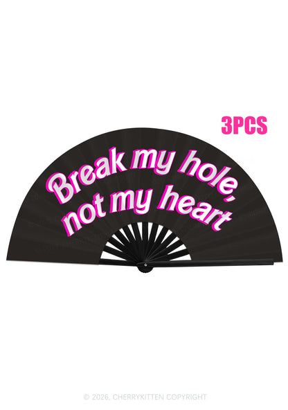 Break My Hole Y2K Rave Hand Fan Cherrykitten