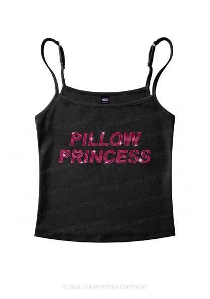 Rhinestone Pillow Princess Y2K Spaghetti Strap Cami Cherrykitten