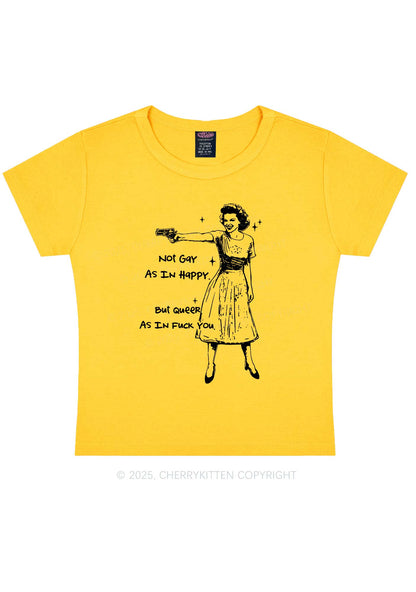 But Queer As In Pride Y2K Baby Tee Cherrykitten