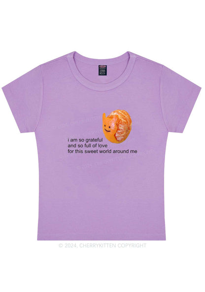 Curvy Grateful Orange Y2K Baby Tee Cherrykitten