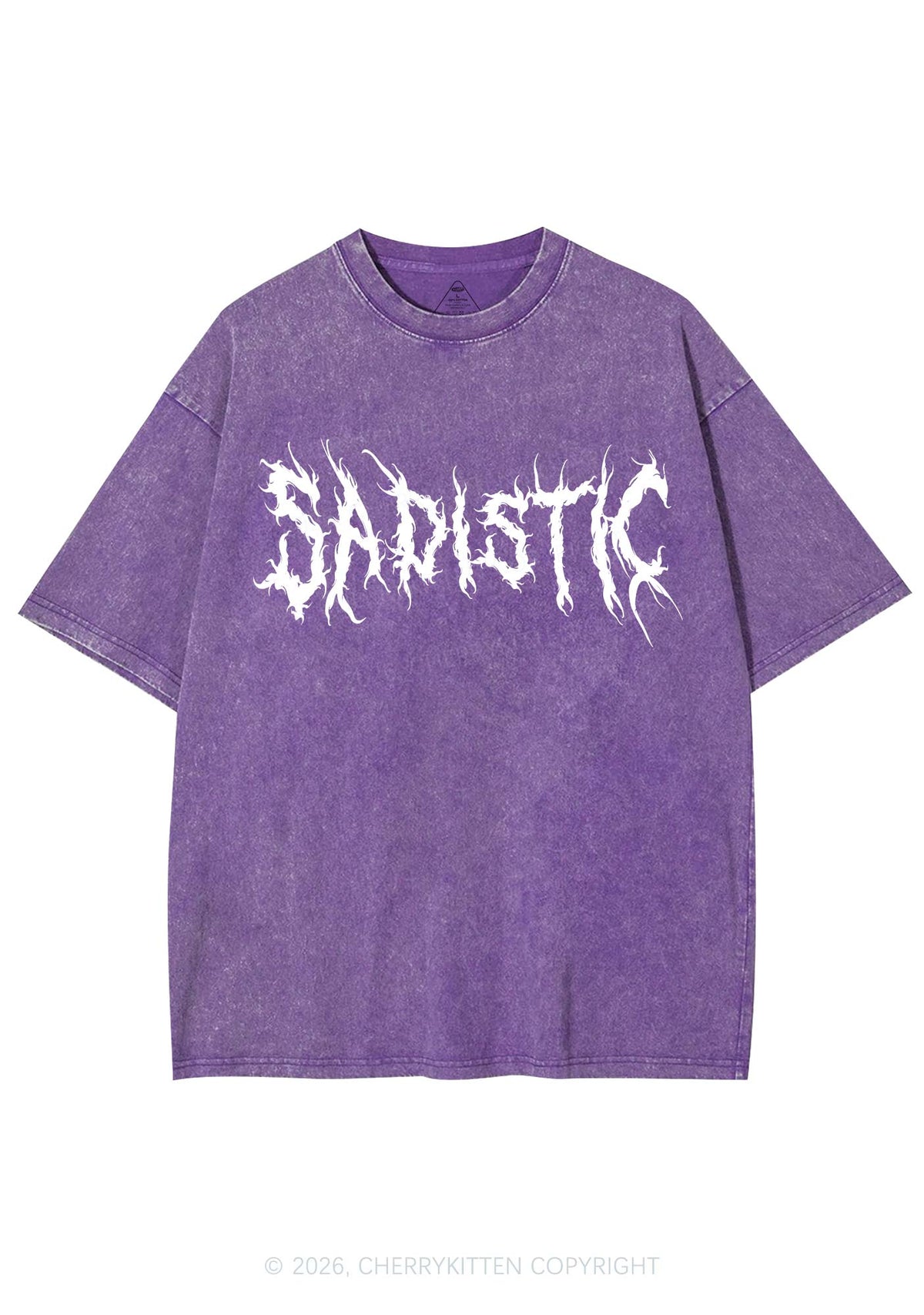 Sapistic Skull Y2K Shirts Washed Tee Cherrykitten