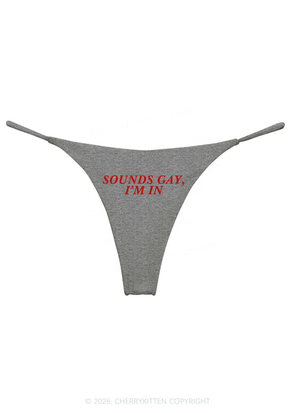 Sounds Gay Im In Pride Y2K Bikini String Thong Cherrykitten