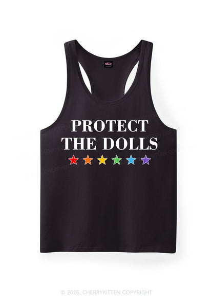 Protect The Dolls Pride Y2K Men Racerback Tank Top Cherrykitten