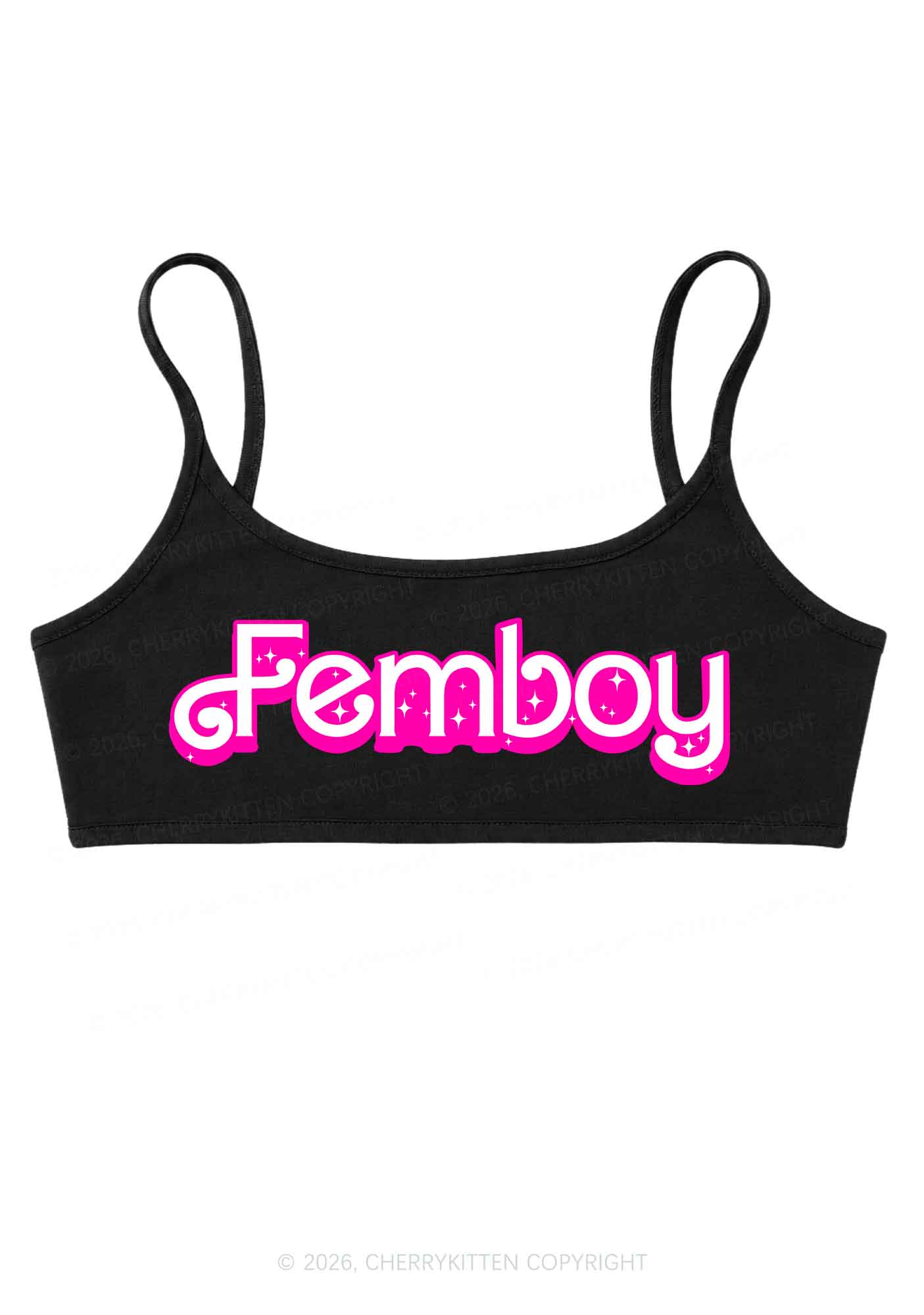 Femboy Pride Y2K Super Crop Cami Cherrykitten
