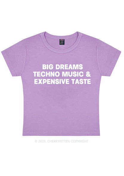 Big Dreams Techno Music Y2K Baby Tee Cherrykitten