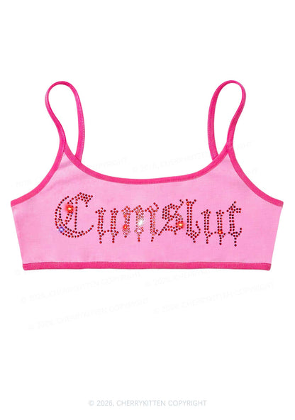 Rhinestone Cxmslxt Y2K Super Crop Cami Cherrykitten