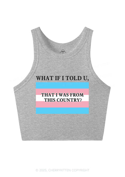 I Was From This Country Y2K Crop Tank Top Cherrykitten