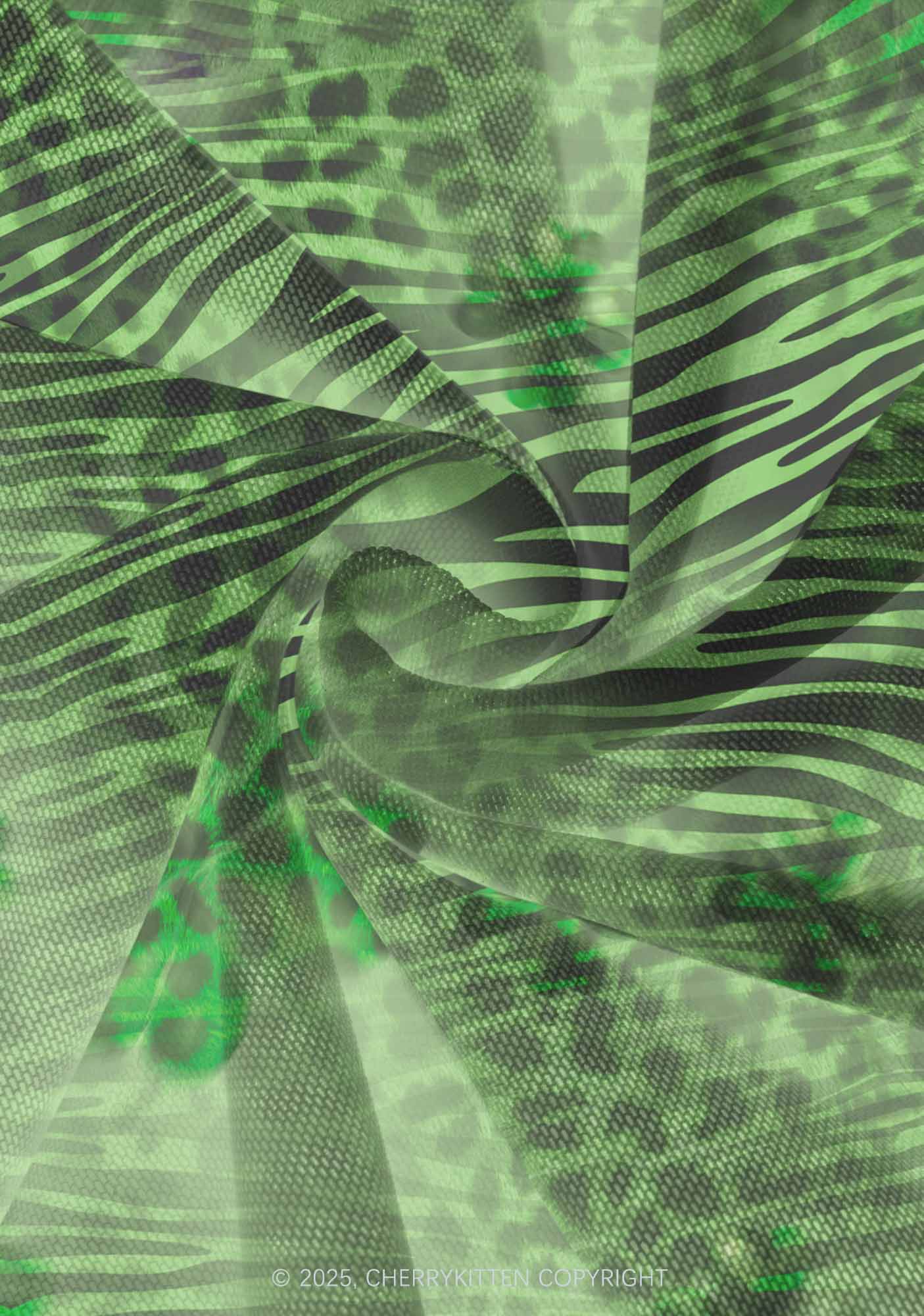Shamrock Green Leopard St Patricks Y2K Print Mini Layered Skirt Cherrykitten