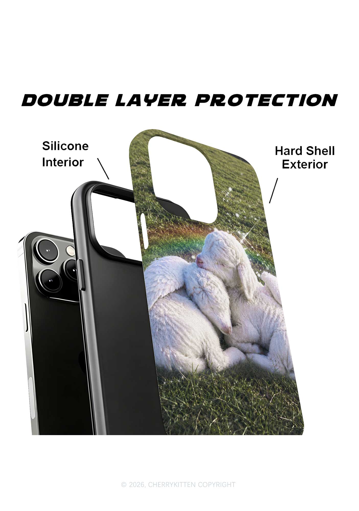 Angel Wings Baby Lambs Y2K Phone Case Cherrykitten