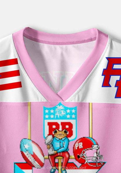 Pink Frog Y2K Crop Sport Jersey Shirts Cherrykitten