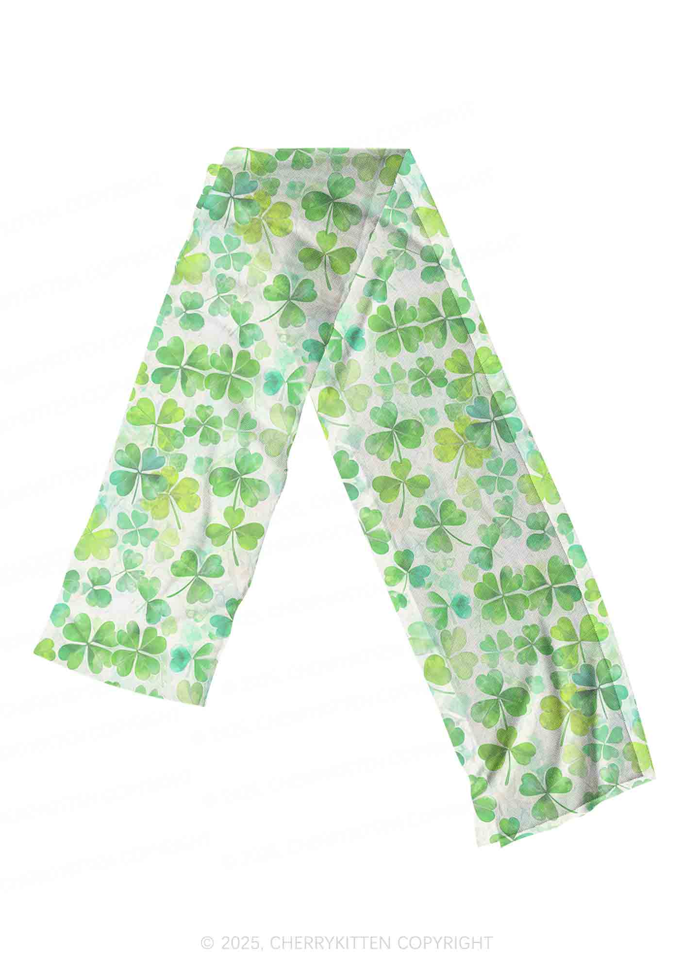Green Shamrock Y2K Mesh Slip Dress Cherrykitten