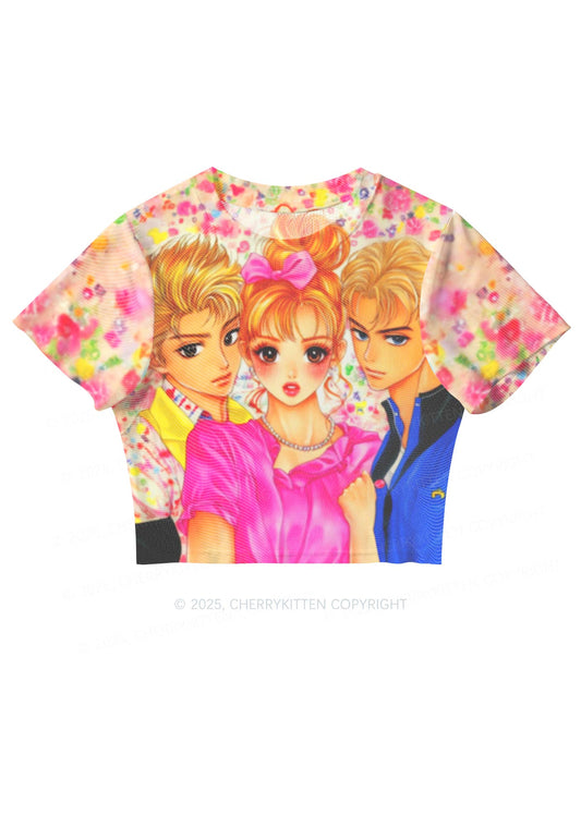 Comic Youth Y2K Mesh Crop Top Cherrykitten
