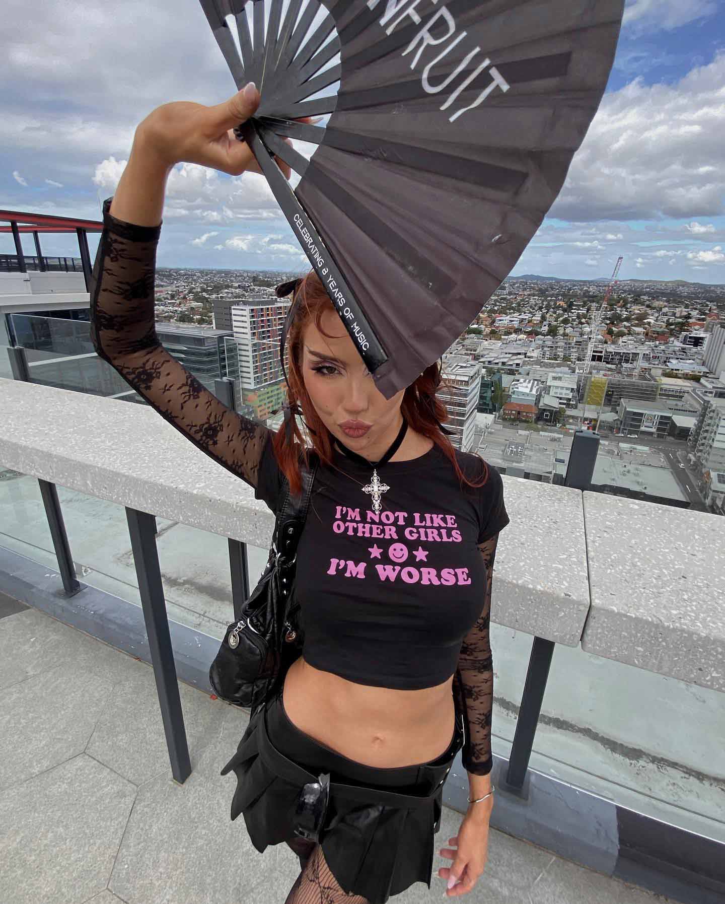 I'm Worse Y2k Baby Tee